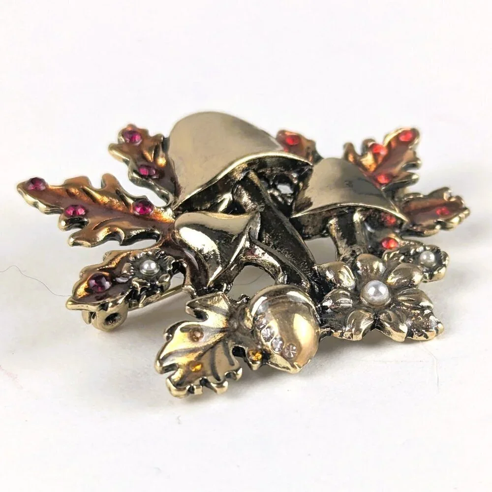 Fall Forest Mushroom Brooch
